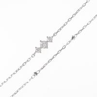 【リメイク】K18WG スリーストーン ダイヤモンドブレスレット