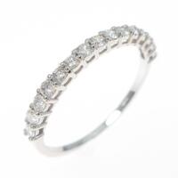 【リメイク】K18WG ハーフエタニティ ダイヤモンドリング