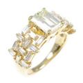 【リメイク】K18YG ダイヤモンドリング 1．585ct・VLY・VVS2・エメラルドカット
