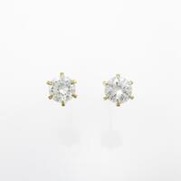 【リメイク】K18YG／ST ダイヤモンドピアス 0．324ct・0．333ct・H・SI1?2・GOOD