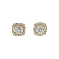 【リメイク】K18YG／STダイヤモンドピアス 0．529ct・0．540ct・E・VS1・VG
