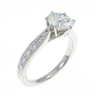 【リメイク】プラチナダイヤモンドリング 1．085ct・F・SI2・VG