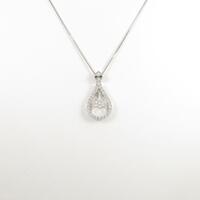 【新品】プラチナダイヤモンドネックレス 0．381ct・F・SI2・VG