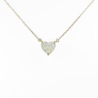 タサキ ダイヤモンドネックレス 1．00ct・LY・VVS2・ハートシェイプ