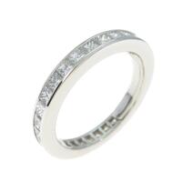 ハリーウィンストン プリンセスカット チャネルセット リング