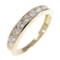 【リメイク】K18YG ハーフエタニティ ダイヤモンドリング