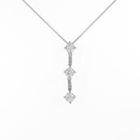 K18WG ダイヤモンドネックレス