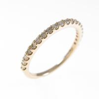 K18PG ハーフエタニティ ダイヤモンドピンキーリング