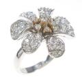 K18WG／K18PG フラワー ダイヤモンドリング