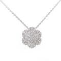 K18WG フラワー ダイヤモンドネックレス