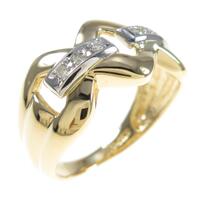 K18YG／PT ダイヤモンドリング