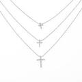 K18WG クロス ダイヤモンドネックレス