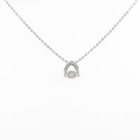 K18WG ソリティア ダイヤモンドネックレス