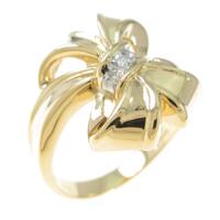 K18YG／PT ダイヤモンドリング