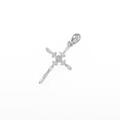 K18WG クロス ダイヤモンドペンダント
