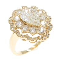 K18YG ダイヤモンドリング 1．004ct・K・SI2・ペアシェイプ