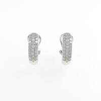 K18WG パヴェ ダイヤモンドピアス