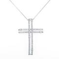 K18WG クロス ダイヤモンドネックレス