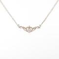 K18PG ハート ダイヤモンドネックレス