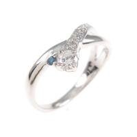 K18WG ダイヤモンド ピンキーリング