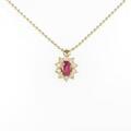 K18YG ルビーネックレス
