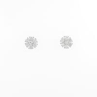 【リメイク】K18WG フラワー ダイヤモンドピアス