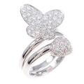 K18WG バタフライ ダイヤモンドリング