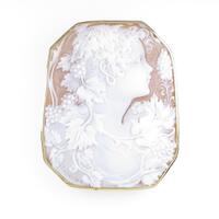 K18YG シェルカメオブローチ