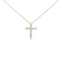 【リメイク】K18YG クロス ダイヤモンドネックレス