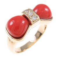 K18YG リボン サンゴリング