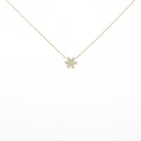 K18YG スノーフレーク ダイヤモンドネックレス
