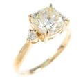 【リメイク】K18YG ダイヤモンドリング 1．53ct・VLY・VVS2・クッションカット