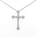 K18WG クロス ダイヤモンドネックレス