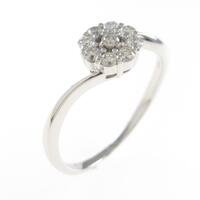 K18WG ダイヤモンドリング