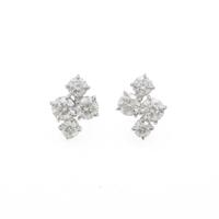 K18WG ダイヤモンドピアス 2．938ct・D?F・VS2?SI1・EXT?VG