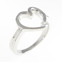 K18WG ハート ダイヤモンドリング