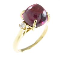 K18YG ガーネットリング