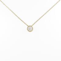 【リメイク】K18YG ソリティア ダイヤモンドネックレス