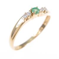 K18YG エメラルドリング