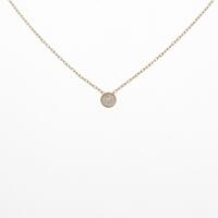 K18YG ソリティア ダイヤモンドネックレス