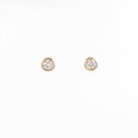 K18YG ソリティア ダイヤモンドピアス