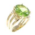 K18YG ペリドットリング