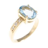 K18YG アクアマリンリング