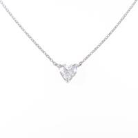 【リメイク】プラチナダイヤモンドネックレス 0．526ct・F・VS1・ハートシェイプ