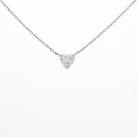 【リメイク】プラチナダイヤモンドネックレス 0．469ct・F・VS1・ハートシェイプ