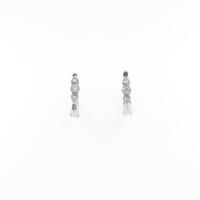 PT スリーストーン ダイヤモンドイヤリング