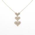K18PG ハート ダイヤモンドネックレス