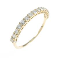 【リメイク】K18YG ハーフエタニティ ダイヤモンドリング