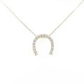 K18YG ホースシュー ダイヤモンドネックレス