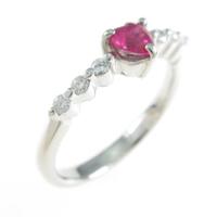 PT ハート ルビーリング